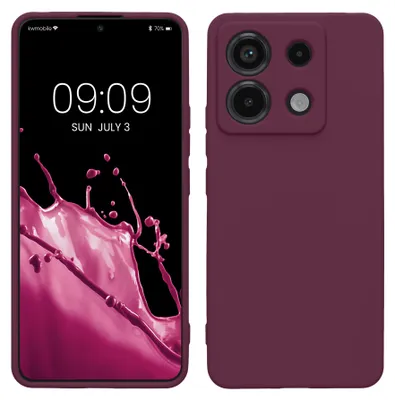 Produktbild von kwmobile Handyhülle für Xiaomi Redmi Note 13 Pro 5G / Poco X6 5G Hülle - weiches Handy Silikon Case - Schutzhülle Cover - Bordeaux Violett