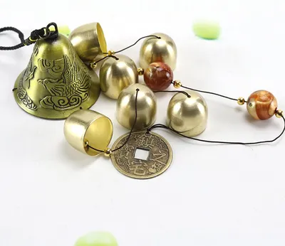 Obrázek produktu pro Bronzový větrný gong Feng Shui pro štěstí a dekoraci