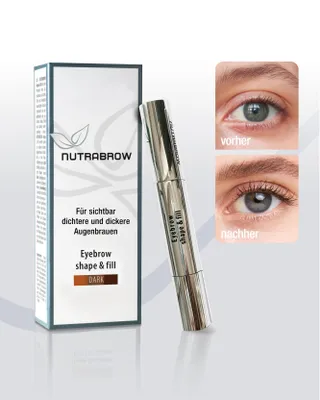 Produktbild von NUTRABROW Eyebrow shape & fill - 4 ml - Augenbrauen-Gel Light/Helle Haartöne - Dark