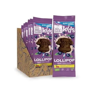 Obrázok produktu pre Čokoládové lízanky COCOA s acerolou, 10x15g, bez cukru