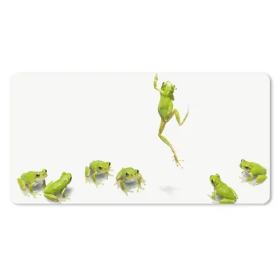 Produktbild von MuchoWow® Mauspad Mousepad Frosch - Tiere - Grün 60x30 cm - Mousepads - Maus Mat - Pad - Mausunterlage - Nachhaltig