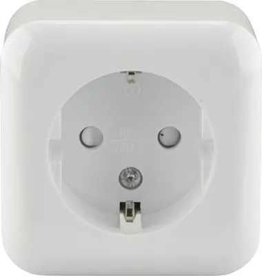 Produktbild von Unitec Steckdose Aufputz weiß, Serie Standard