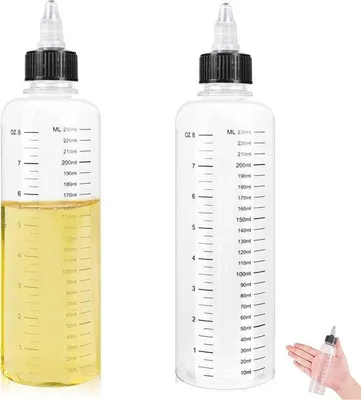 Produktbild von Famanu Dosierflaschen Set 2 Stück, 250 ml, transparente Flaschen für Saucen, Öl und Essig