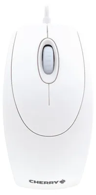Produktbild von CHERRY WHEELMOUSE OPTICAL Kabelgebundene Maus, Weiß Grau, PS2/USB, Beidhändig, Optisch, USB Typ-A, 1000 DPI, Weiß