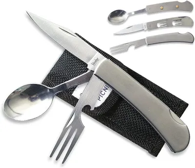 Productafbeelding van LINDER Picnic Camping Besteck mit Etui
