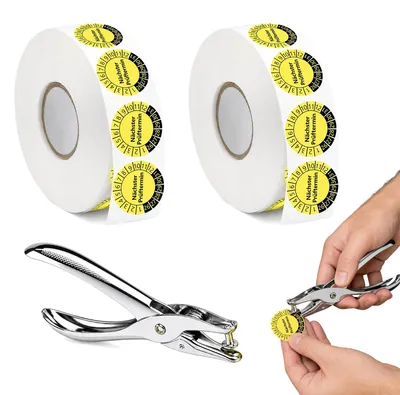 Prüfplaketten 1000 Stück, 30 mm, gelb, 2026-2031