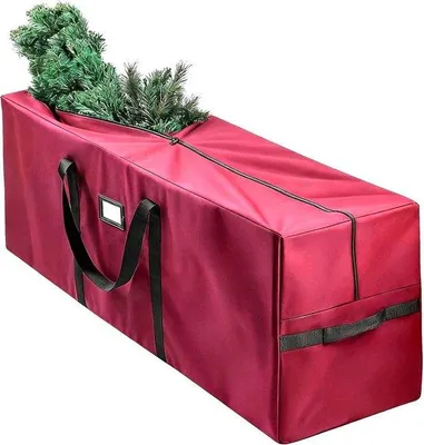 Produktbild von Aufbewahrungstasche für Weihnachtsbaum - Wasserfest, robust, 122 x 38 x 51 cm - Rot