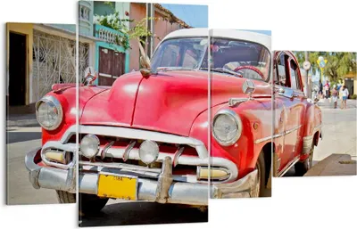 Produktbild von Bild auf Leinwand - Leinwandbild - Chevrolet Auto Havanna - 120x70cm - Wand Bild - Wanddeko - Leinwanddruck - Bilder - Kunstdruck - Wanddekoration - Leinwand bilder - Wandkunst - DL120x70-2411