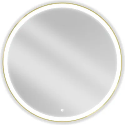 Immagine prodotto di Mexen Esso specchio da bagno retroilluminato, rotondo 100 cm, LED 6000K, anti-appannamento, cornice dorata - 9825-100-100-611-50