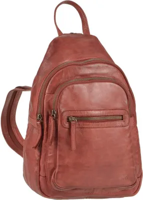 Obrázok produktu pre Bear Design batoh kožený červený 23x34cm mestský batoh BackPack pre ženy dámsky batoh ženy mesto cestovanie