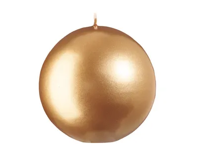Produktbild von Kugelkerzen Metallic-Lack Gold Ø 10 cm, 6 Stück