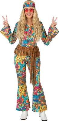 Immagine prodotto di costume da donna hippie anni '60 colorato - M