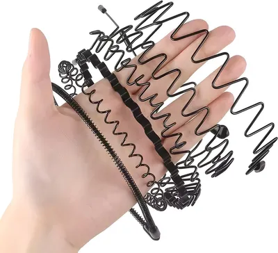 Produktbild von Haarband für Damen und Herren – Diadem – Haarband Sport – Laufen – Haarbänder 6 Stück – Schwarz