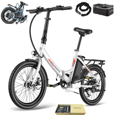 Produktbild von 20" E-Bike 155–195 cm 36 V 20 Ah 110–130 km IPX5 7-Gang – StVZO-konform mit legaler Schiebehilfe (6 km/h) – Weiß
