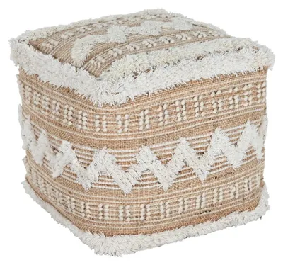 Productafbeelding van Repostoel YUTE LANA, 45x45x45 cm, handgemaakt, bruin