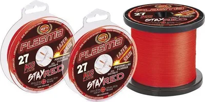 Produktbild von WFT Plasma Stay Red Lazer Skin 150m - Geflochtene Angelschnur, Durchmesser/Tragkraft:0.22mm / 27kg Tragkraft