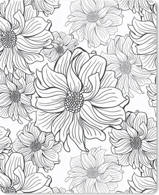 Produktbild von MuchoWow® Mauspad Mousepad Blumen - Schwarz - Weiß - Design 19x23 cm - Mousepads - Maus Mat - Pad - Mausunterlage - Mauspads - Spielen