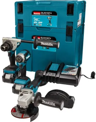 Produktbild von Makita.zes.combo 18v dlx3157tj (ddf486+dga506+dhr243) 3x5,0ah 2x makpac