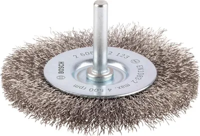 Obrázek produktu pro Bosch 2 608 622 123, Drátěný kotouč, 6 mm, 8 cm, 0,2 mm, Nerezová ocel, 4 mm