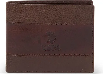 Produktbild von U.S. POLO ASSN. Leder Geldbörse Horizontal Wallet with Coin and Flap Brown braun