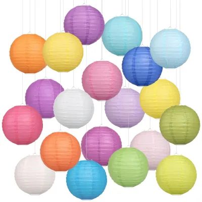 Immagine prodotto di Omgoods - Set di 20 lanterne di carta colorate