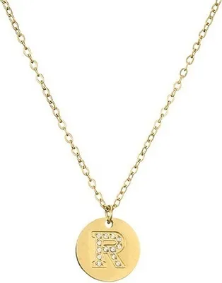 Produktbild von Alphabet Halskette R/Golden - Uni Schmuck KP21223