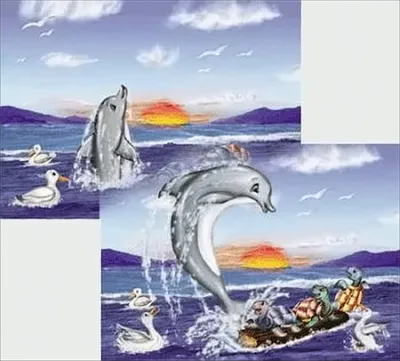 Produktbild von Tanzender Delfin, 60 Teile Hologramm Puzzle