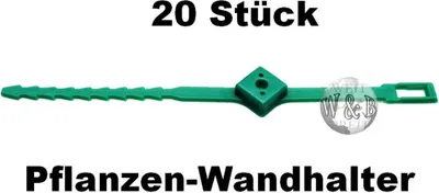 Produktbild von Florabest Pflanzen-Wandhalter 20 Stück Zur Führung von Rank- oder Klettergewächsen an Wänden