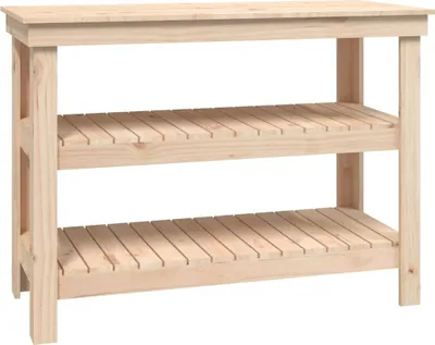 Produktbild von vidaXL Werkbank 110,5x50x80 cm Massivholz Kiefer