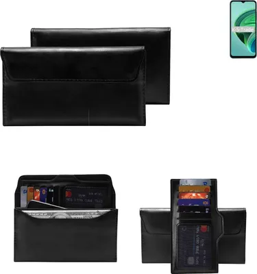Produktbild von K-S-Trade Handy Hülle kompatibel mit Xiaomi Redmi 10 5G Schutz Hülle Tasche Schutz Case Handytasche Kunstleder schwarz, 1x