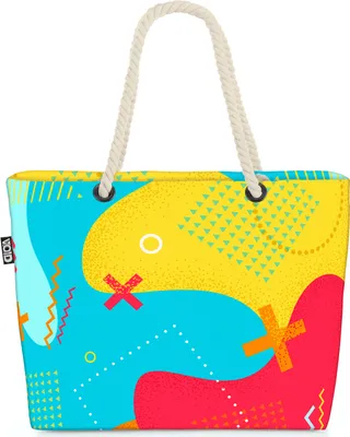 Produktbild von VOID Pop Art Farben Splash Strandtasche Shopper 58x38x16cm 23L XXL Einkaufstasche Tasche Reisetasche Beach Bag