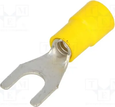 Produktbild von 5x Kabelschuh: Gabel Klemmverbindung M6 Ø: 6,3mm 4÷6mm2  isoliert BM 00332 Isolier