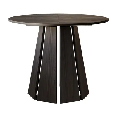 Productafbeelding van Uitschuifbare eettafel SILVA, grafietzwart, ø100 cm (+ 40 cm)