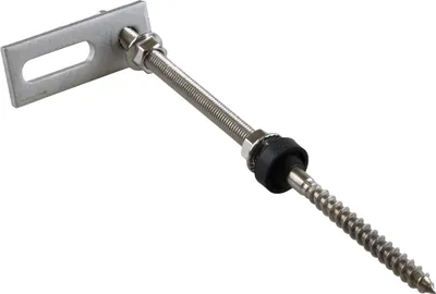 Produktbild von Doppelgewindeschraube A2 M10 EPDM mit Adapterplatte 5 mm Edelstahl Photovoltaik 250 mm
