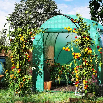 Produktbild von YZNAHRE Rosenbogen Metall 240x192x38 cm Rankhilfe Rankgitter Hochzeitsbogen Wetterfest Freistehend Torbogen Gartenbogen für Kletterpflanzen, Schwarz