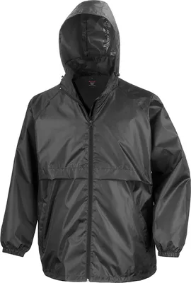 Image de Veste coupe-vent pour homme Result Core, imperméable BC897 (L) (Noir)