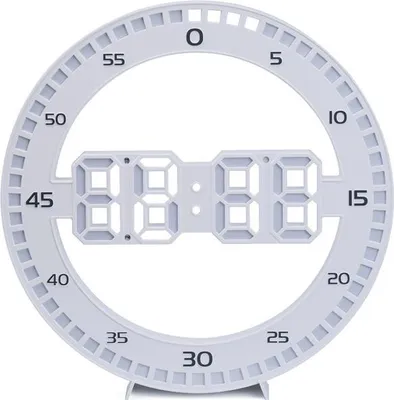 Obrázok produktu pre Verk 27451 LED digitálne nástenné hodiny 3D, biele