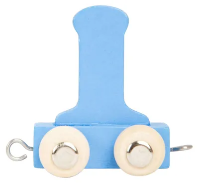 Produktbild von Small Foot - Buchstabenzug aus Holz blau - i - 12 Stück