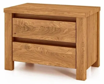 Produktbild von Nachttisch Tinci 2 Wildeiche massiv mit 2 Schubladen B 51 x H 37 x T 30 cm