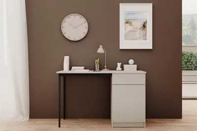 Obrázok produktu pre Písací Stôl Nicole 120 Cm S Kašmírovou Zásuvkou - Moderný, Čierne Nohy