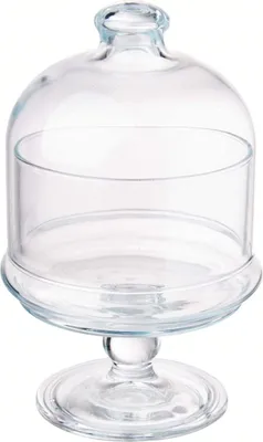 Produktbild von Pasabahce 96386 Mini Patisserie mit Haube, Höhe ca. 19 cm, aus Glas für Dessert, Pralinen