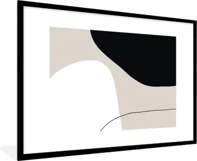 Produktbild von MuchoWow® Gerahmtes Poster Formulare - Abstrakt - Gestaltung 90x60 cm - Poster mit Schwarzem Bilderrahmen Wandposter Rahmen Foto Bilder - Wanddekoration - Fotos