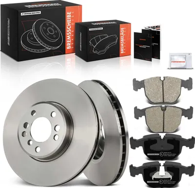 Produktbild von Frankberg 2x Bremsscheiben 4x Bremsbeläge Vorderachse für BMW X3 E83 X5 E53 3.0L 4.4L 2000-2011