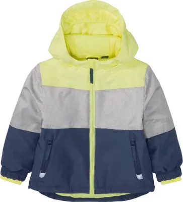 A studio shot of a child's jacket against a white background.