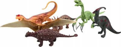 Produktbild von Dinosaurier Figuren Prähistorische Kreaturen Figurenset 6 Stück