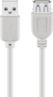 Produktbild von USB 2.0 Hi-Speed-Verlängerungskabel, grau