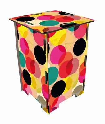 Produktbild von Werkhaus Photohocker SH8270 Bunte Punkte 295 x 295 x 420 mm