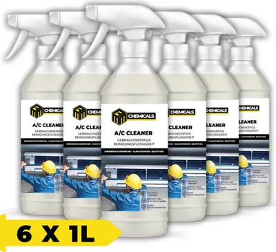 Produktbild von MRM CHEMICALS Klimaanlagenreiniger Desinfektion Spray 1L, Klimadesinfektionsmittel Air Conditioner Cleaner Schimmelentferner, Beseitigt Lästige Duft x6