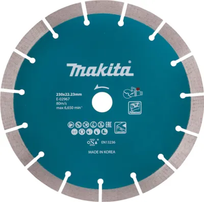 Zdjęcie produktu dla Diamentowa tarcza tnąca Makita 230 x 22,23 mm ( E-02967 ) do szlifierki do cięcia