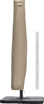 Produktbild von Famanu Schutzhülle für Sonnenschirm 250 cm - taupe mit Reißverschluss